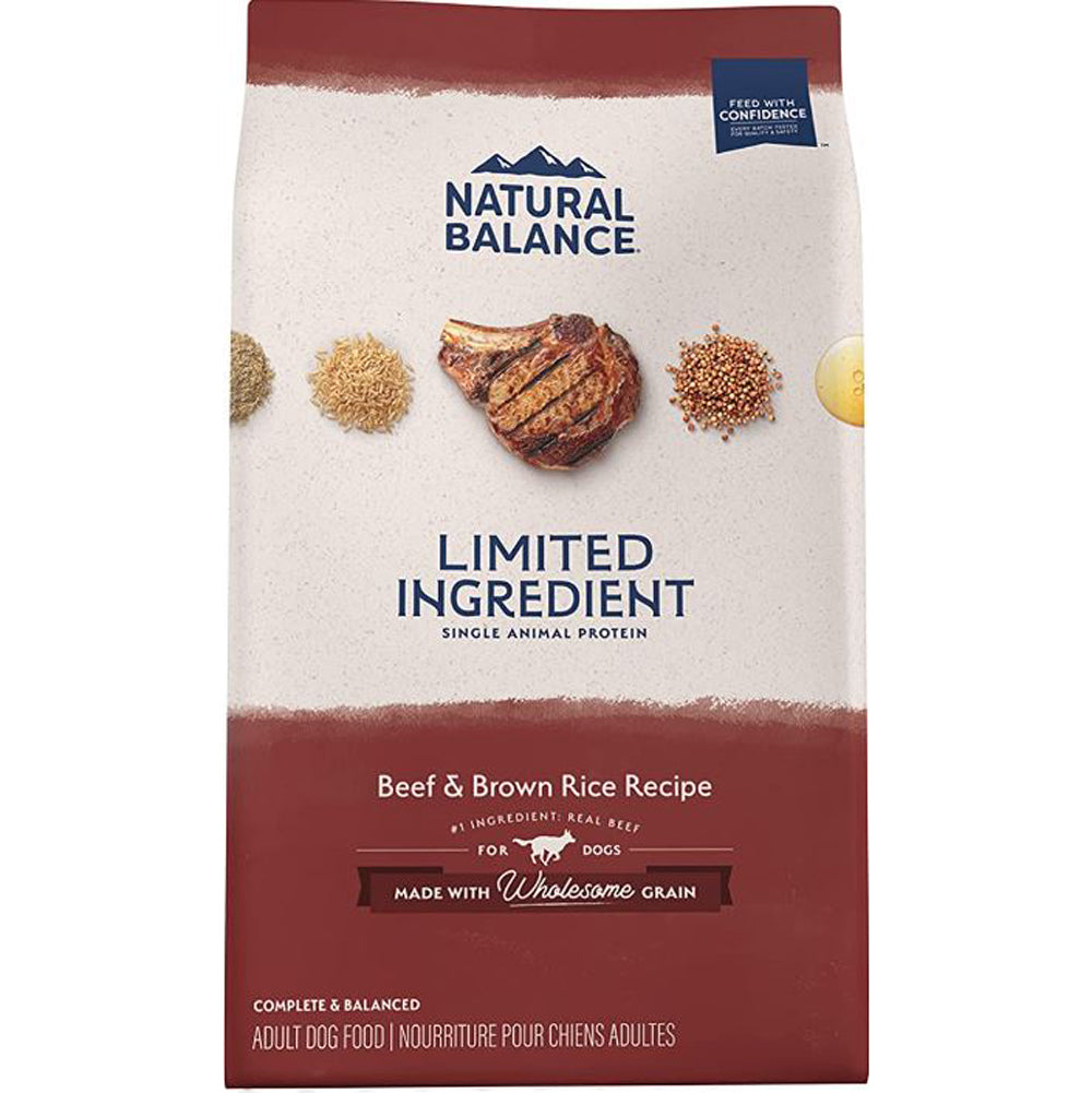 Natural Balance Limited Ingredient Diet Beef & Brown Rice, Adult Dry Dog Food, 24-lb.