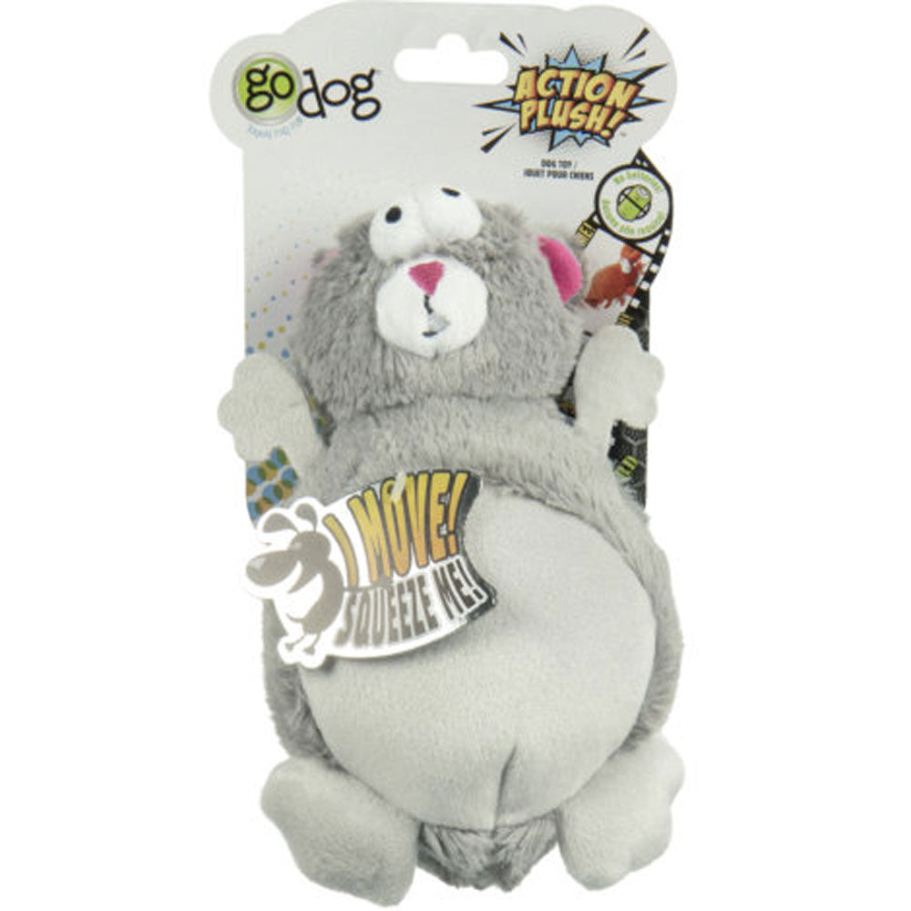 GoDog, Action Plush Squirrel Animated Squeaker Dog Toy