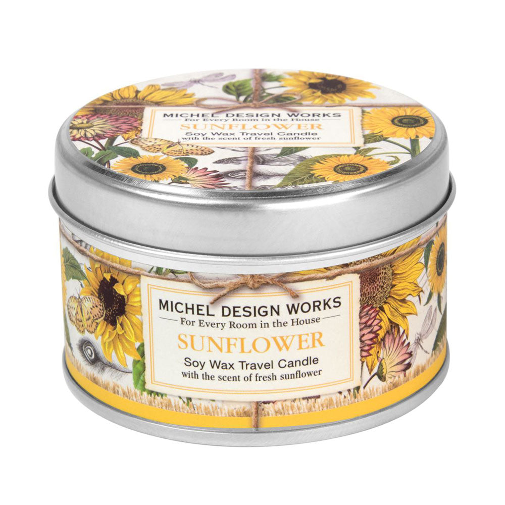 Michel Design Works, Sunflower Travel Candle, 4 oz.