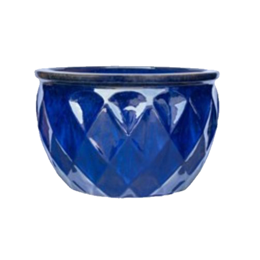Michael Carr Designs, Teardrop Bowl Planter, Admiral Blue