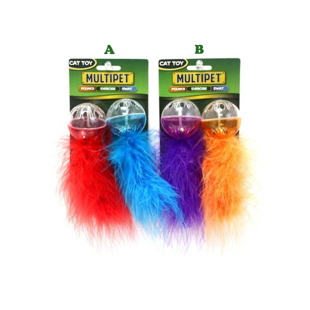 Multipet, Lattice Ball/Feather, 2 ct.