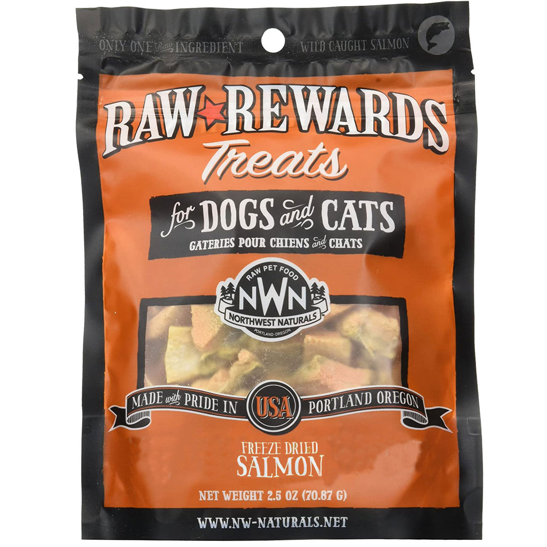 Northwest Naturals Raw Rewards Dog & Cat Treats, Freeze-Dried Salmon, 2.5 oz.