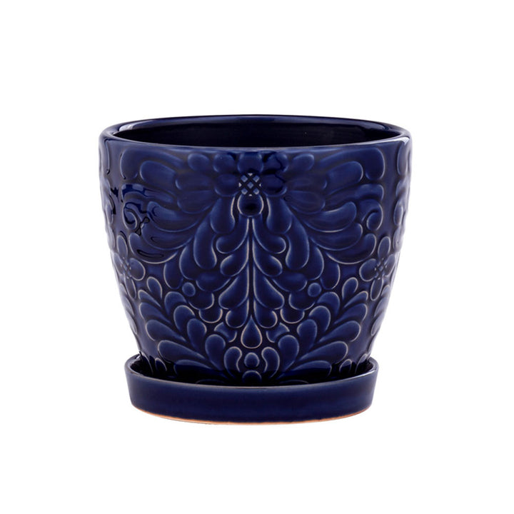 Napco, Cobalt Pot W/Saucer