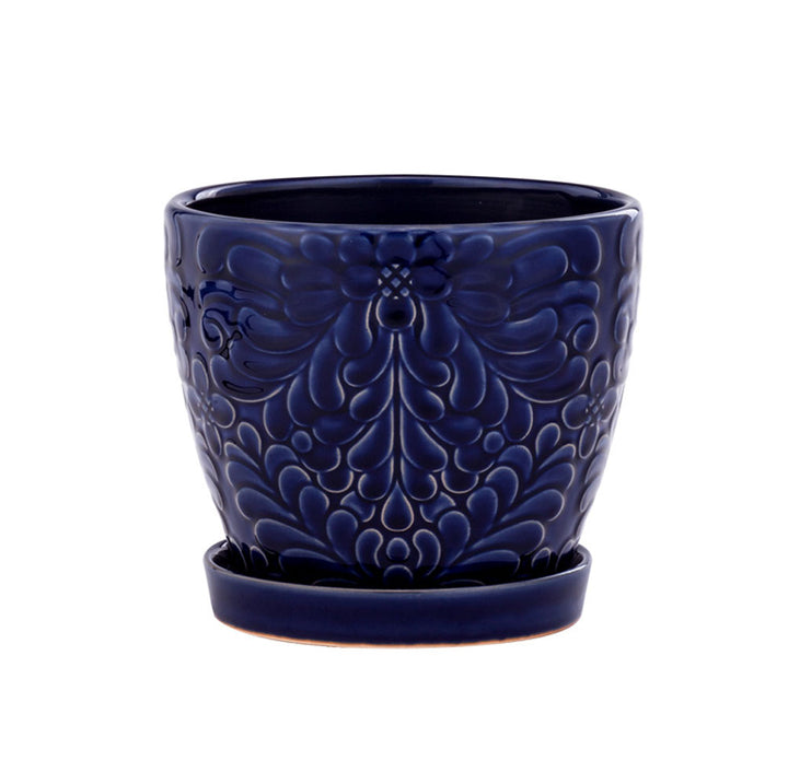Napco, Cobalt Pot W/Saucer