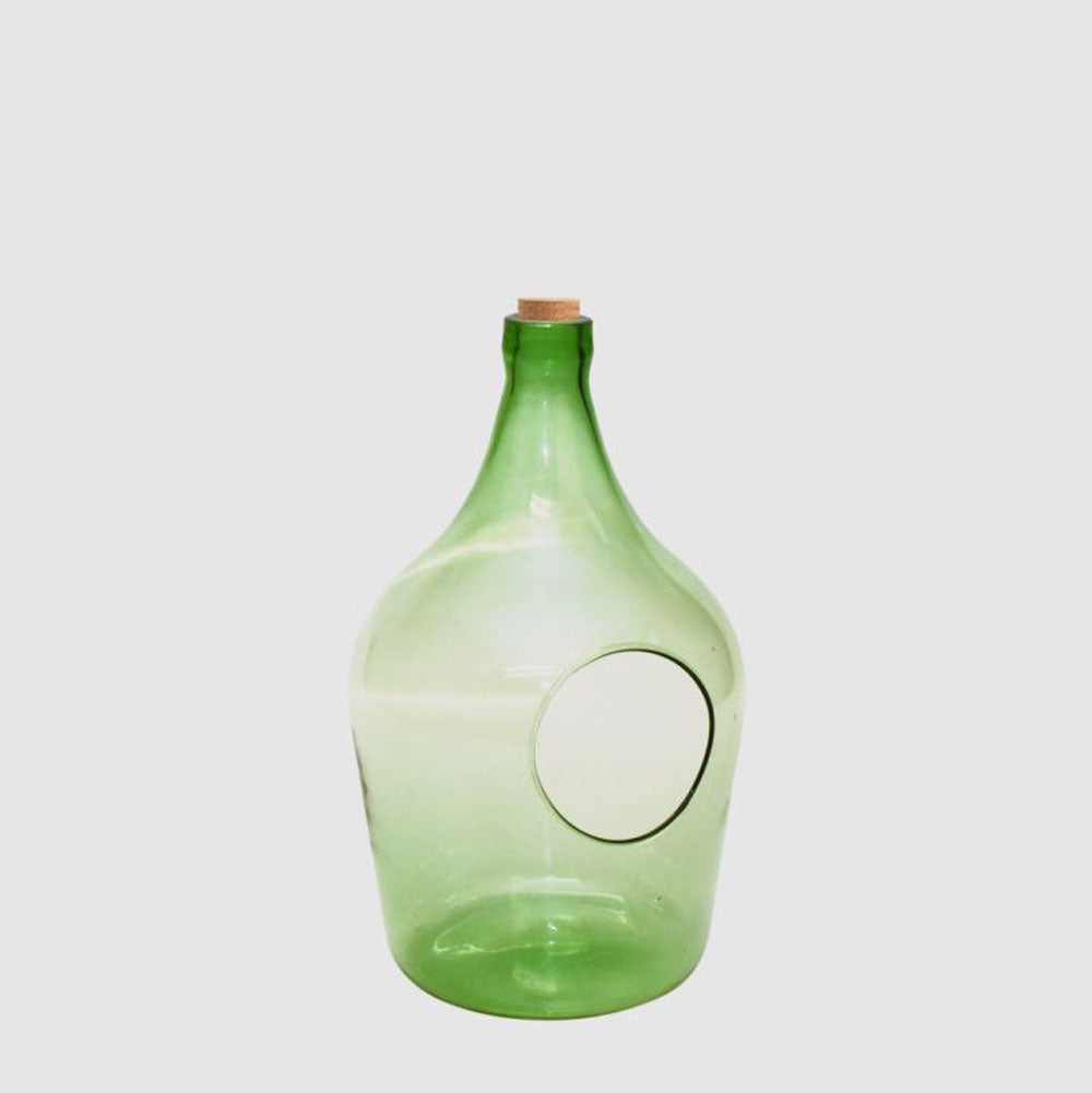 Esschert, Terrarium Bottle, Open Front Green, Medium