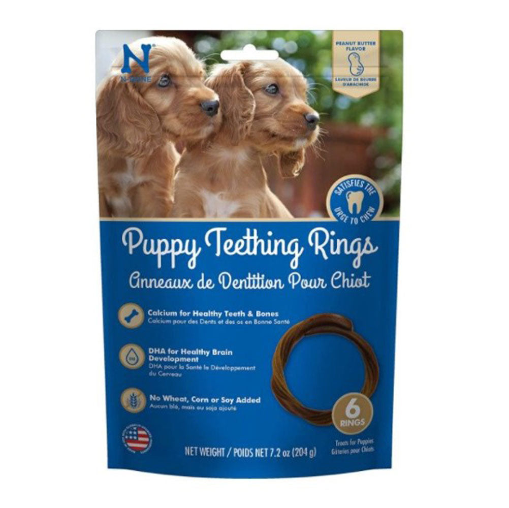 N-Bone, Puppy Teething Ring, Peanut Butter, 6 pk, 7.2 oz.