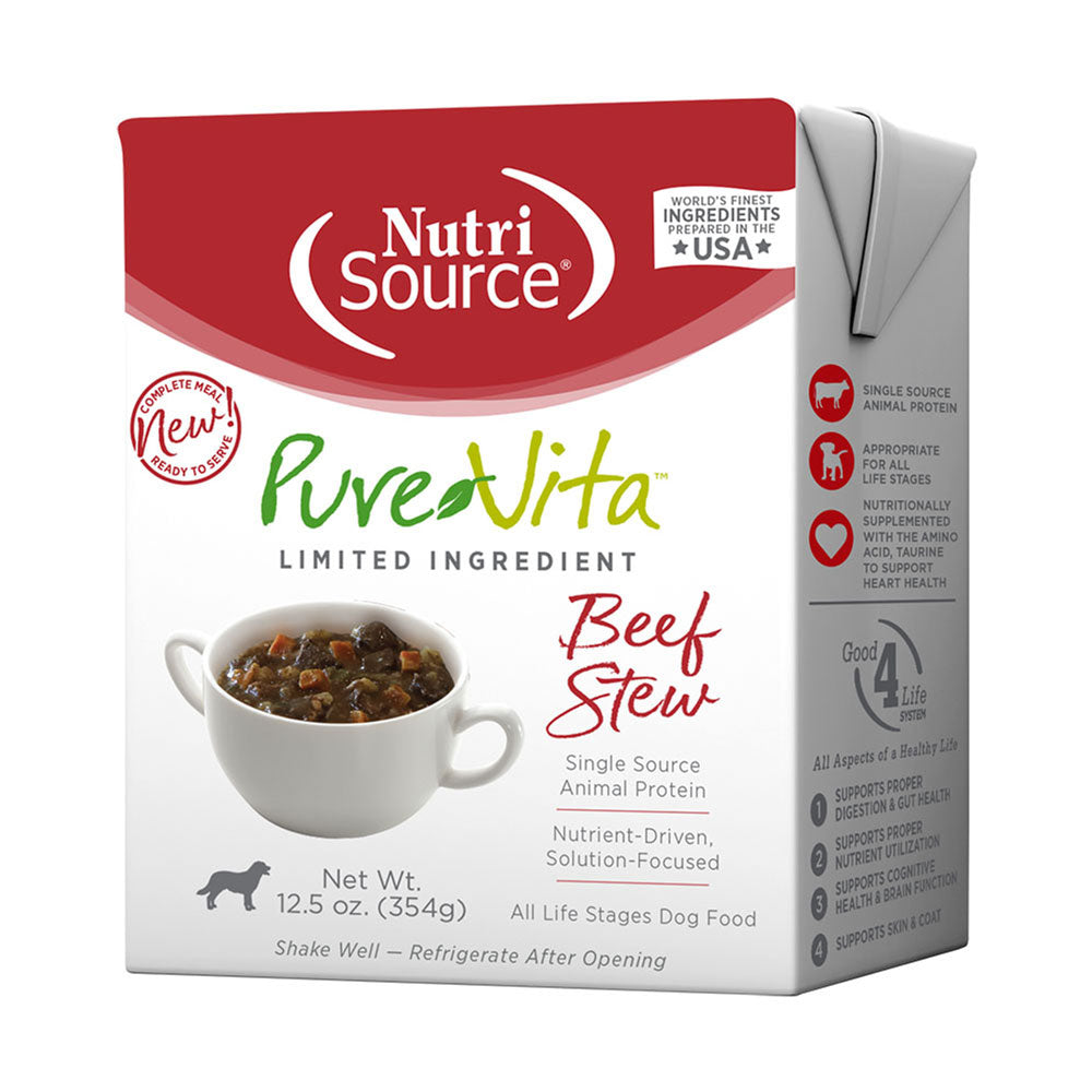 Pure Vita, Grain Free beef Stew, 12.5 oz. Can