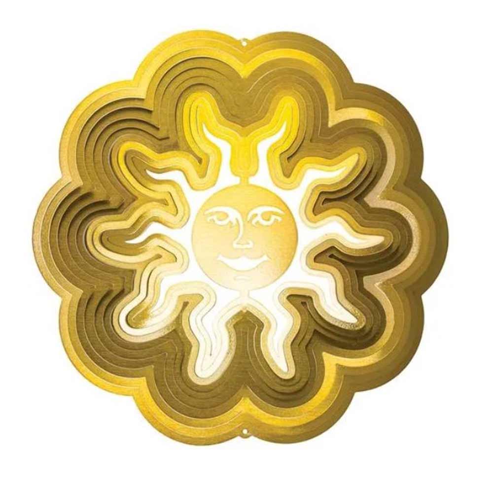 Spinfinity, Gold Sun Wind Spinner, 12"