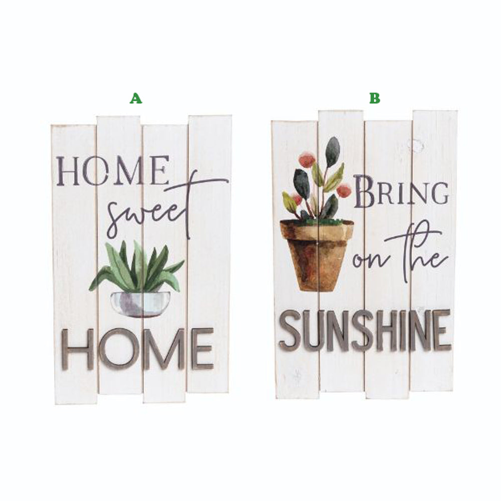 Transpac, Floral Slat Decor, Assorted and Sold Separately