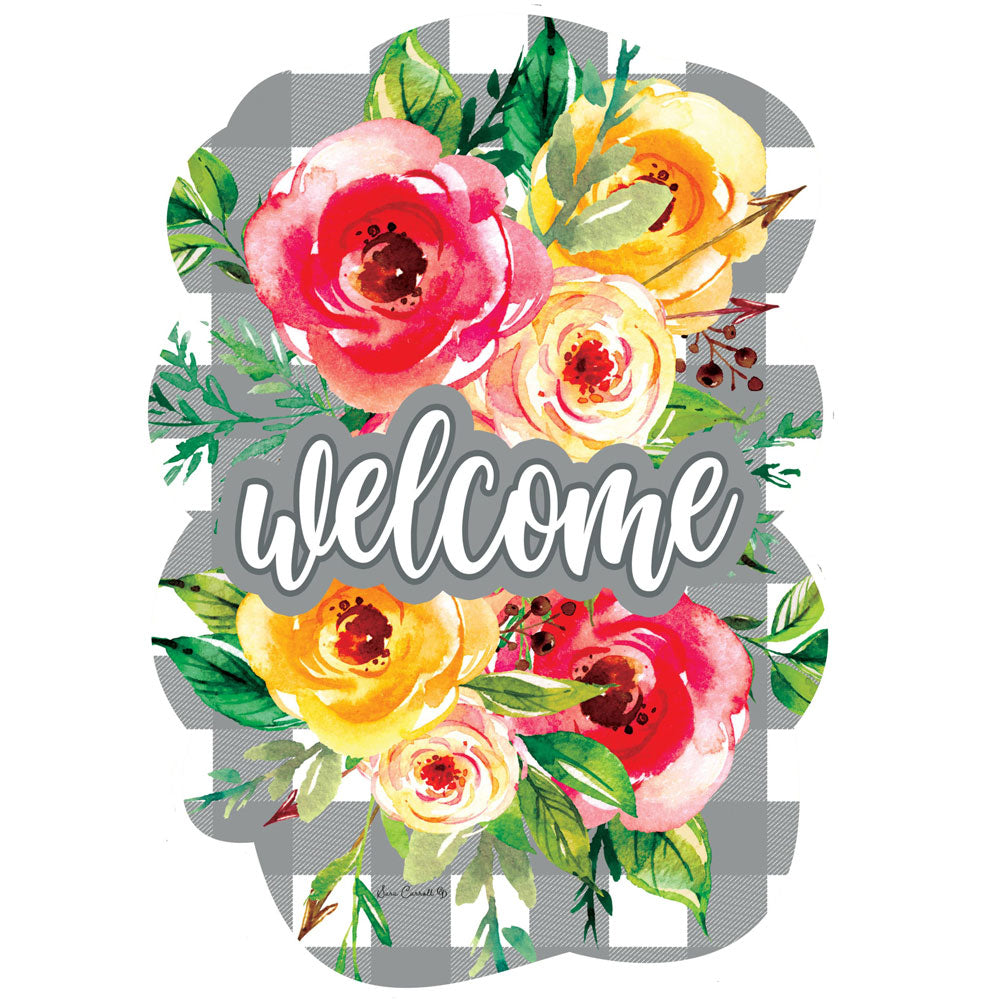 Custom Decor, Rose Check Large Hang Around Sign