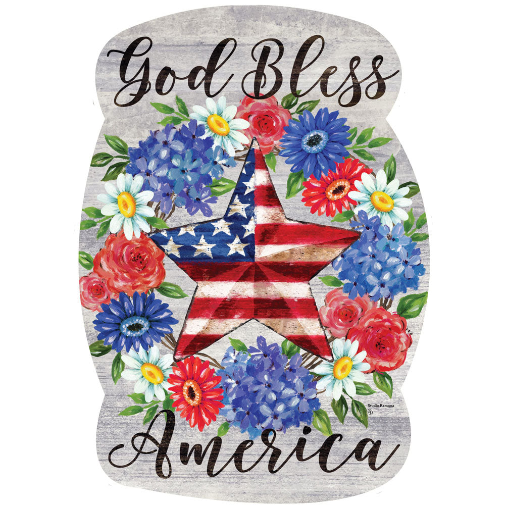 Custom Decor, Patriotic Wreath Hang Around