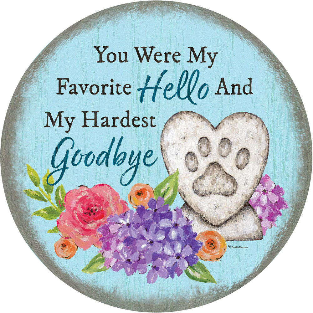 Custom Decor, Hello Goodbye Stepping Stone