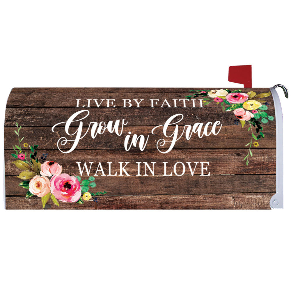 Custom Decor, Live by Faith, Mailbox Cover
