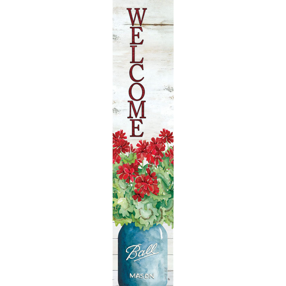 Custom Decor, Patriotic Geraniums, Yard Expression Sign