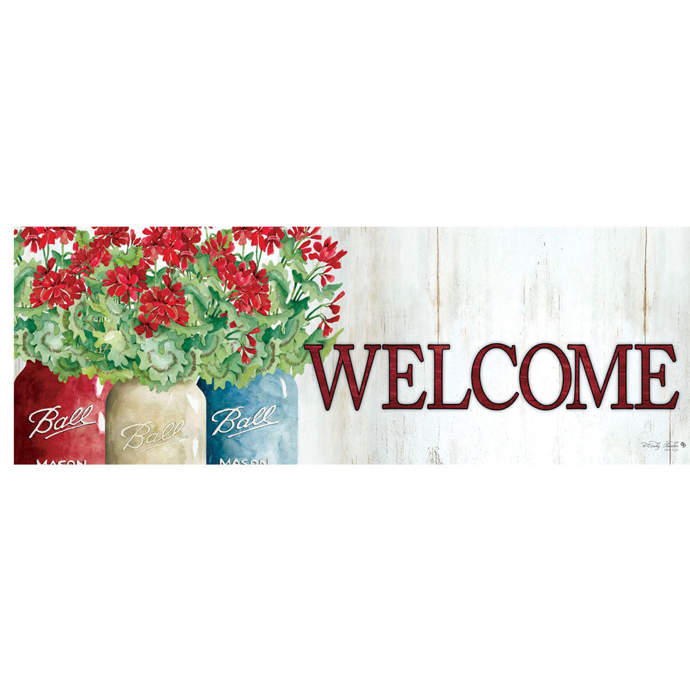 Custom Decor, Patriotic Geraniums, Signature Sign