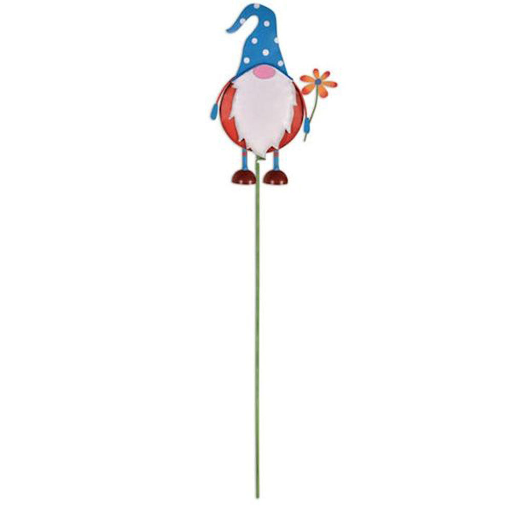 Sunset Vista, Blue Hat Gnome Plant Pick, 25"