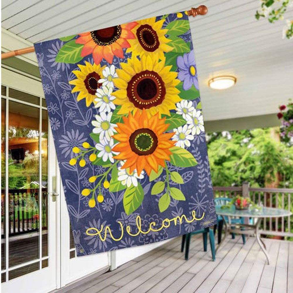 Studio M, Denim Garden Flag