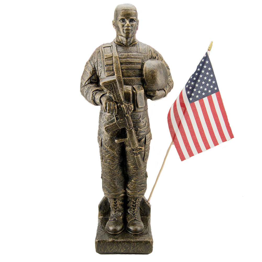 Henri Studio, Camo Soldier African American, Bronze