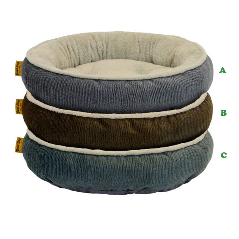 Good Dog, Round Bolster Bed, 24"