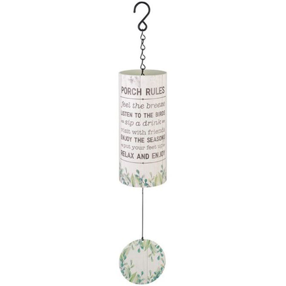 Carson, Porch Rules 18" Cylinder Sonnet Chime