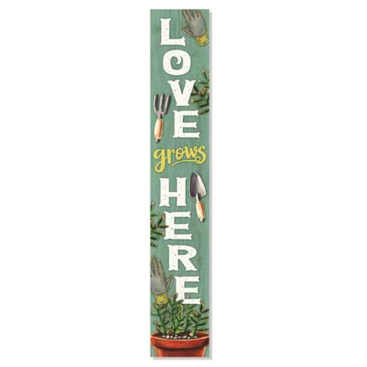 My Word! Porch Board Sign- Love Grows Here