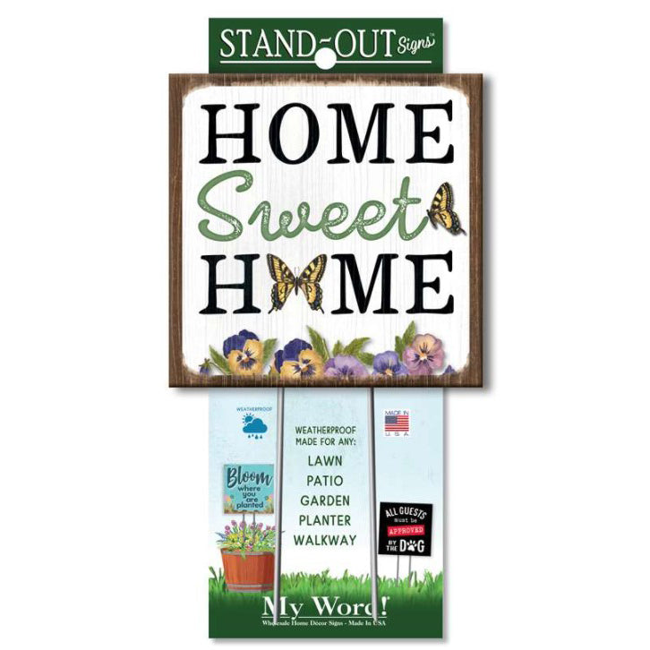 My Word! Stand Out Sign - Home Sweet Home (butterflies)