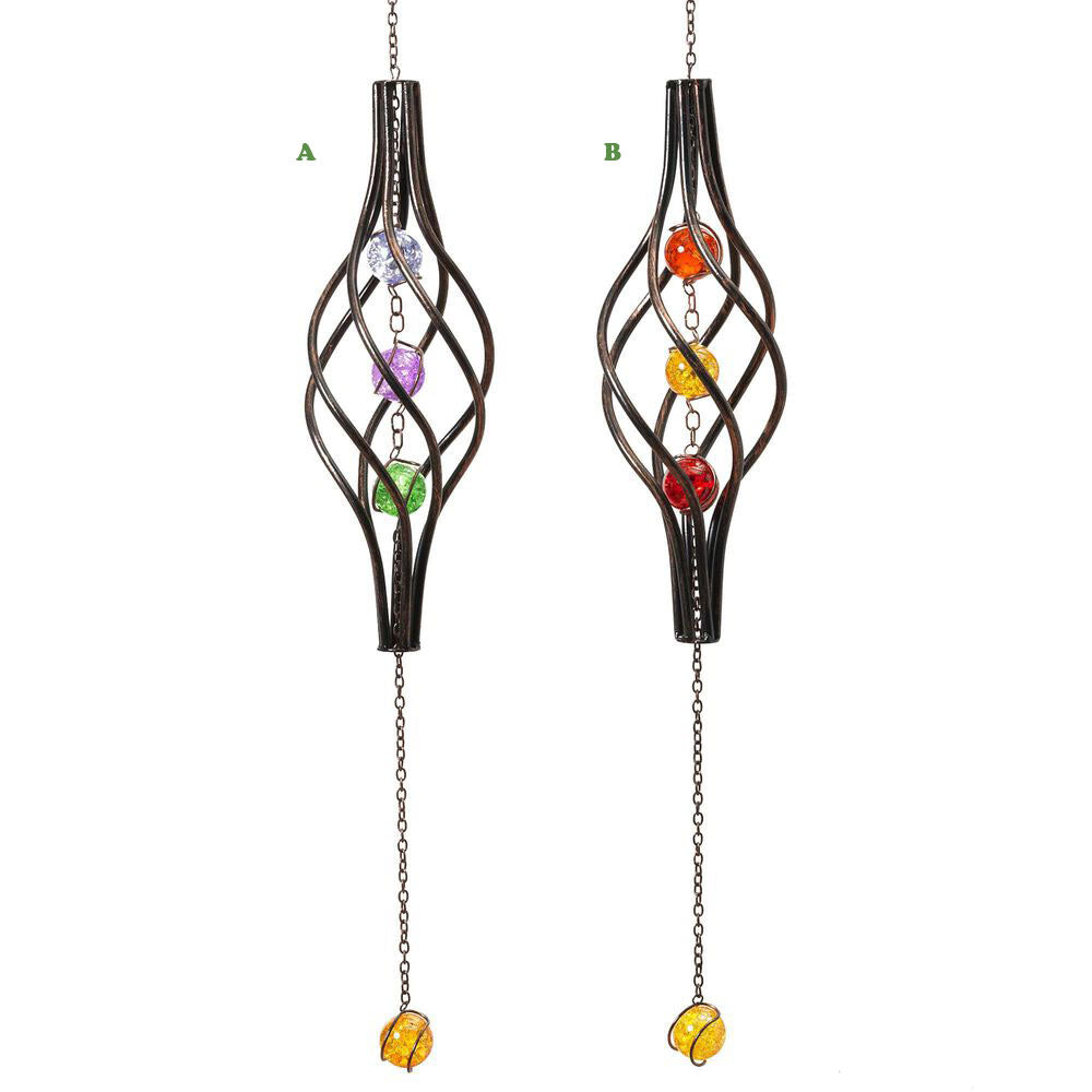 Gerson, Hanging Spiral W/Glass Balls, 31", Assorted & Sold Separately