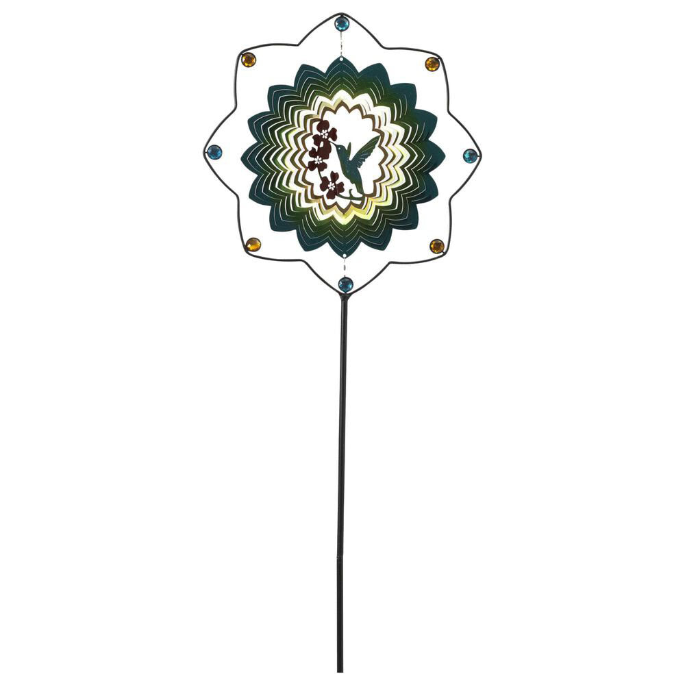 Gerson, Bird Spinner Yard Stake W/Jewels, 63"