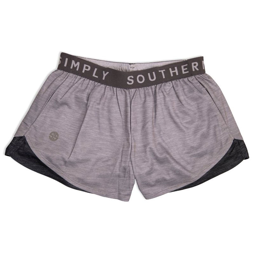 Simply Southern, Cheershort, Heather Gray w/ Black