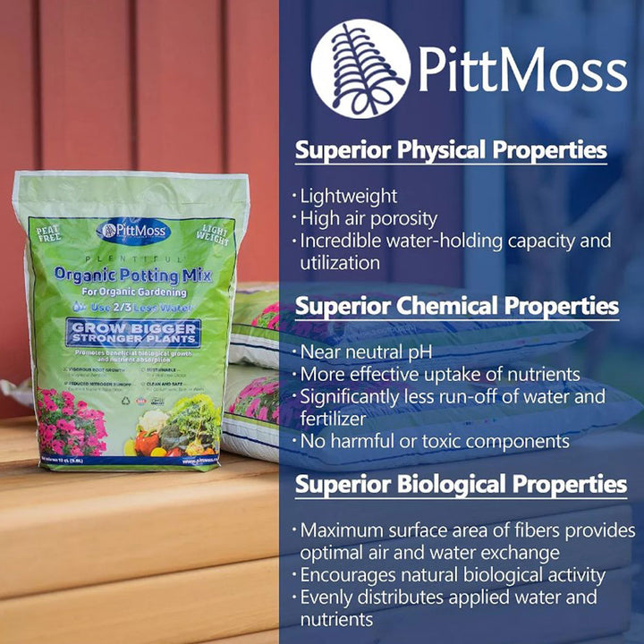 PittMoss, Organic Potting Mix, 1 Cu Foot