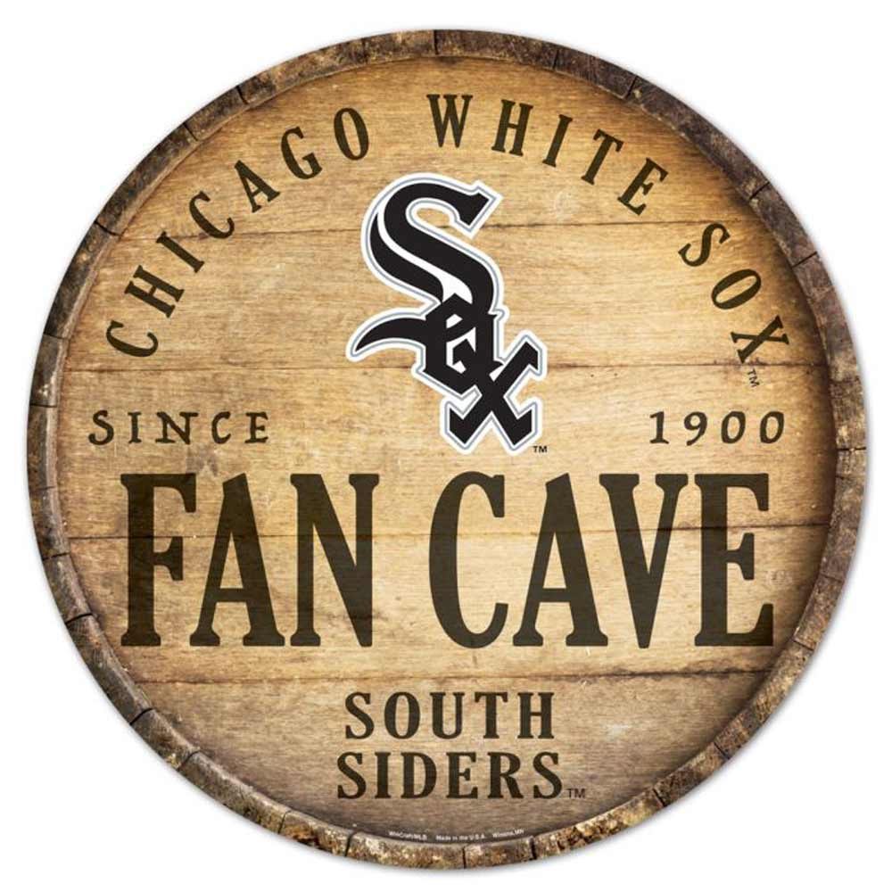 WinCraft, White Sox Wood Round Sign, 14"