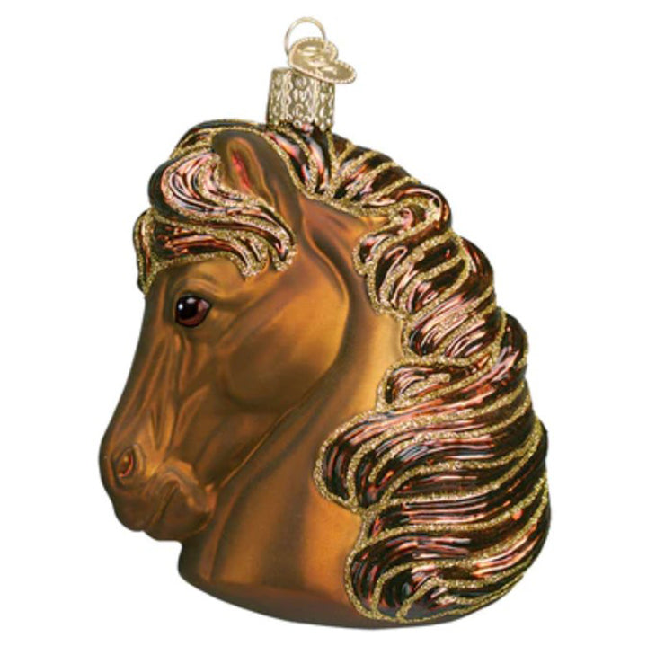 Old World Christmas, Horse Head Brown Ornament