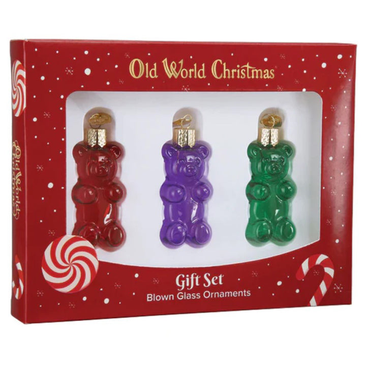 Old World Christmas, Jelly Bear Set Ornament
