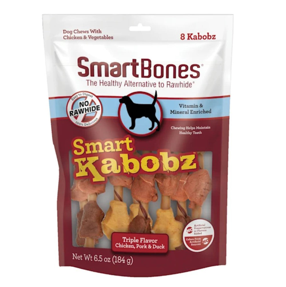 SmartBones, Smart Kabobz, Triple Flavor, 8 pk, 4.5 oz.
