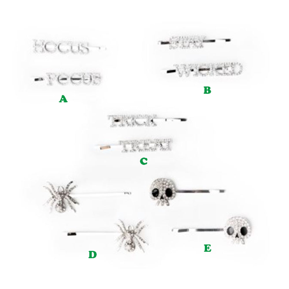 BLING HAIR CLIP HLWN AST