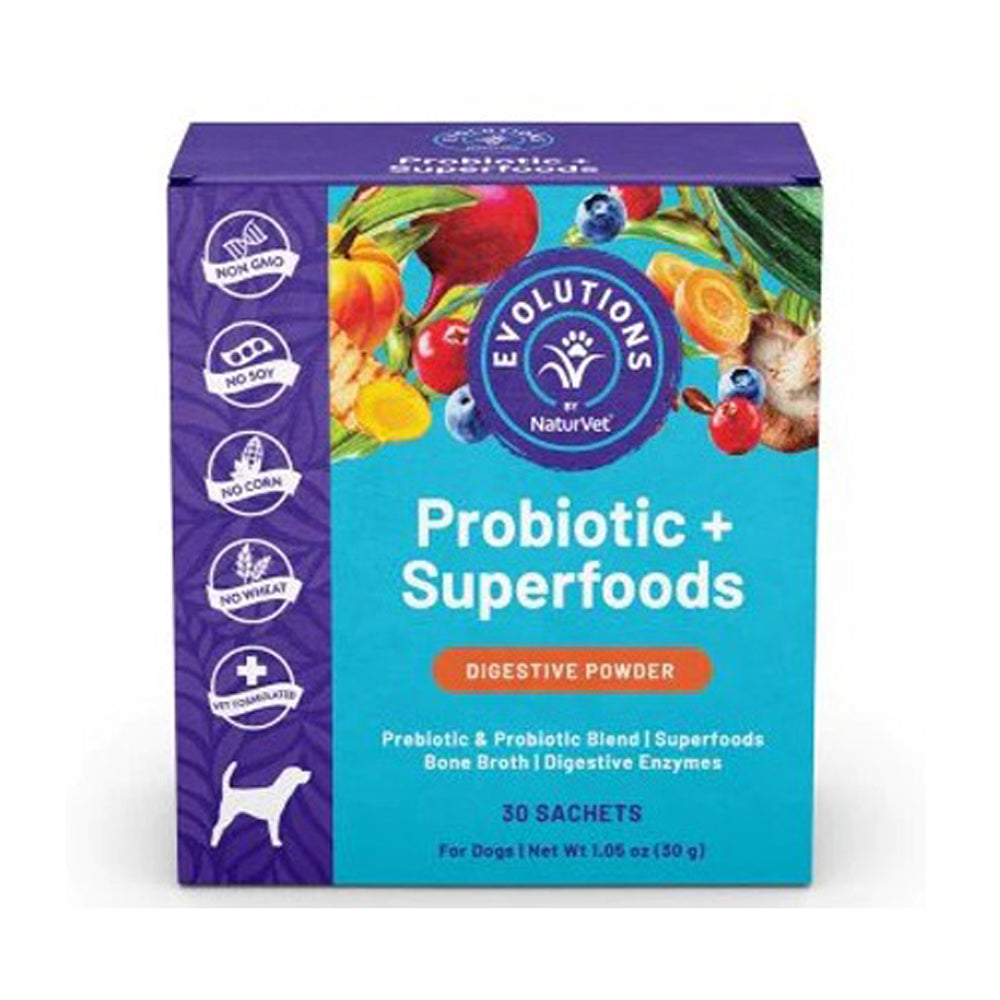 NaturVet, Evolutions, Probiotic Powder, 30 ct
