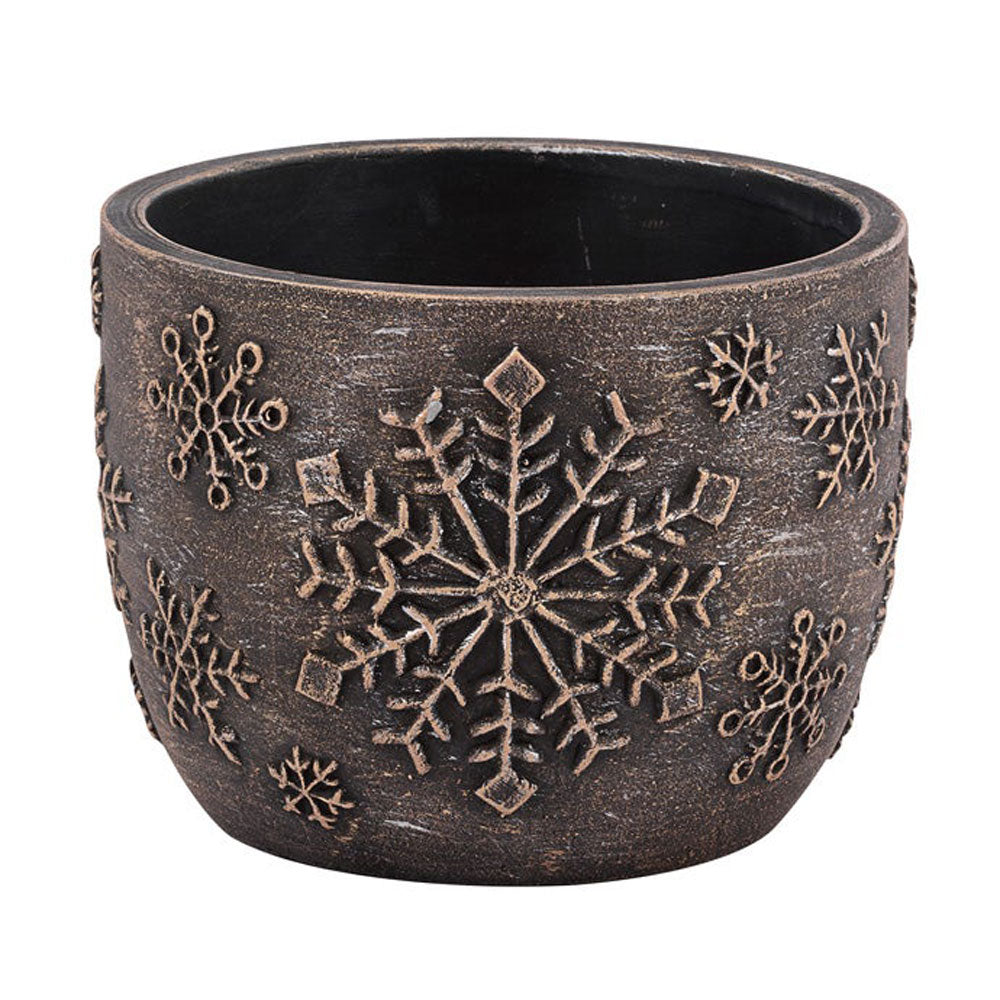 Napco, Snowflake Embossed Planter, Large