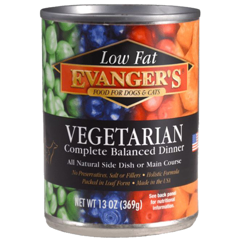 Evangers, Evangers Low Fat Super Premium All Fresh Vegetarian Dinner Canine And Feline Canned Food, 12.5 oz.