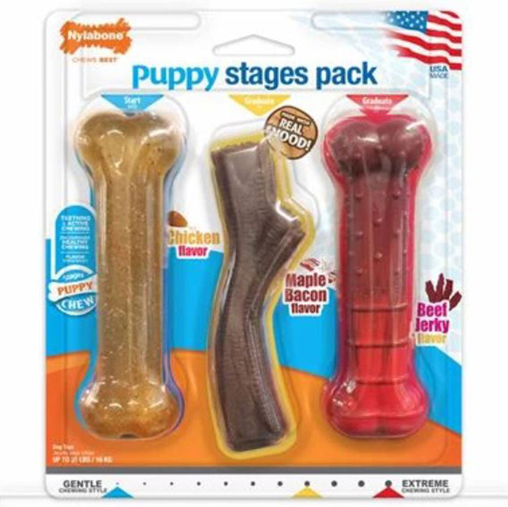 Nylabone, Puppy Triple Chew, 3 Pack