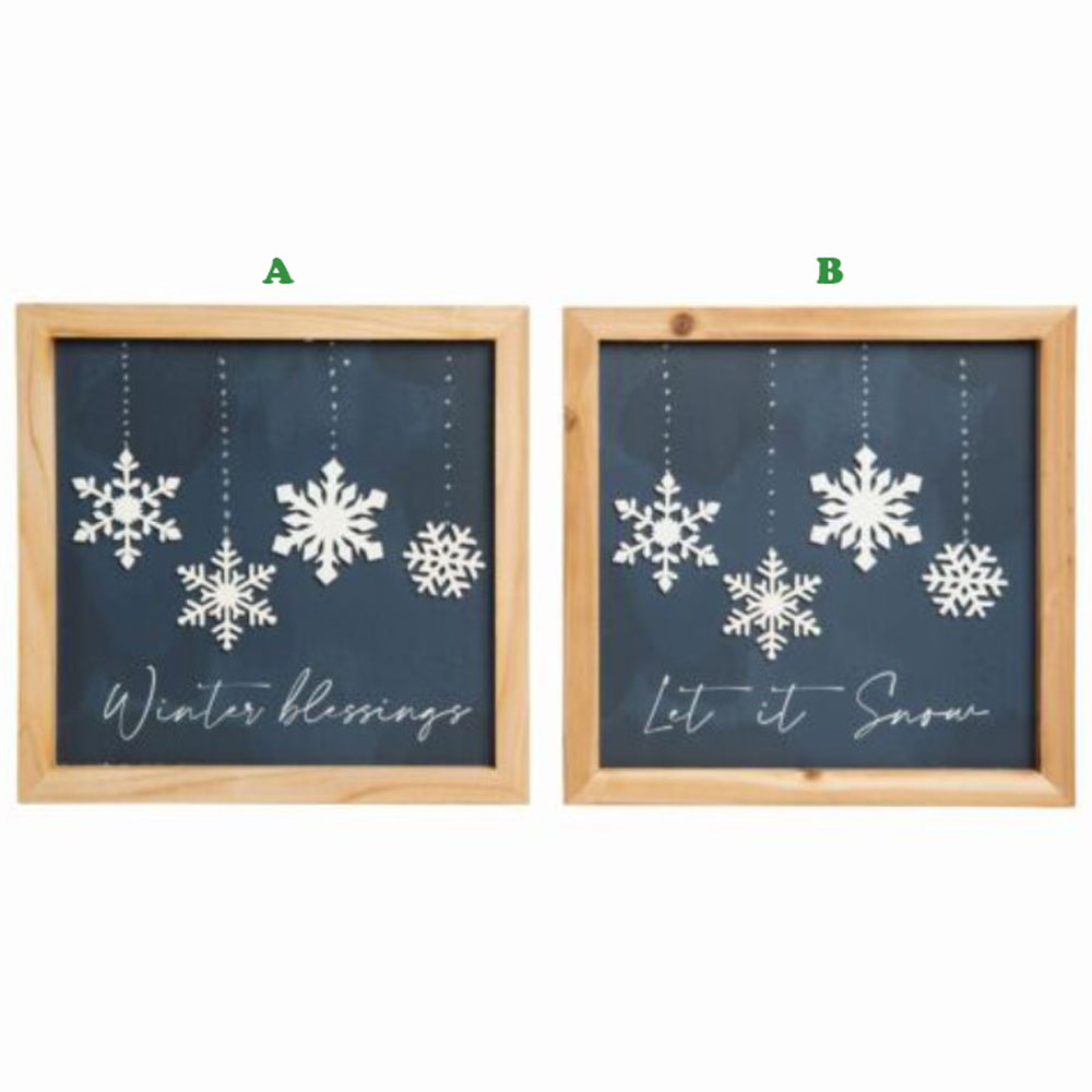 Transpac, Blue Painted Snowflake Decor, Assorted and Sold Separately