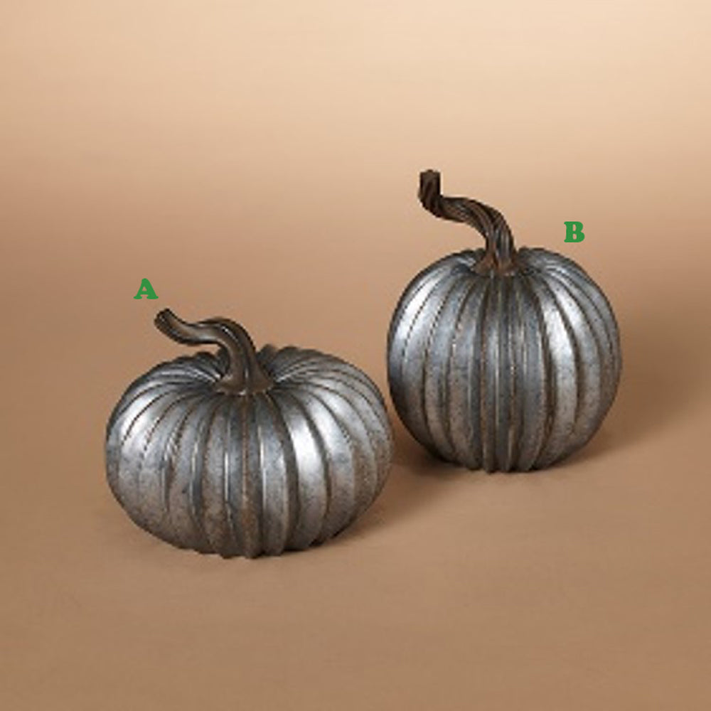 Gerson, Galvanized Looking Pumpkins, 5.75", Assorted and Sold Separately