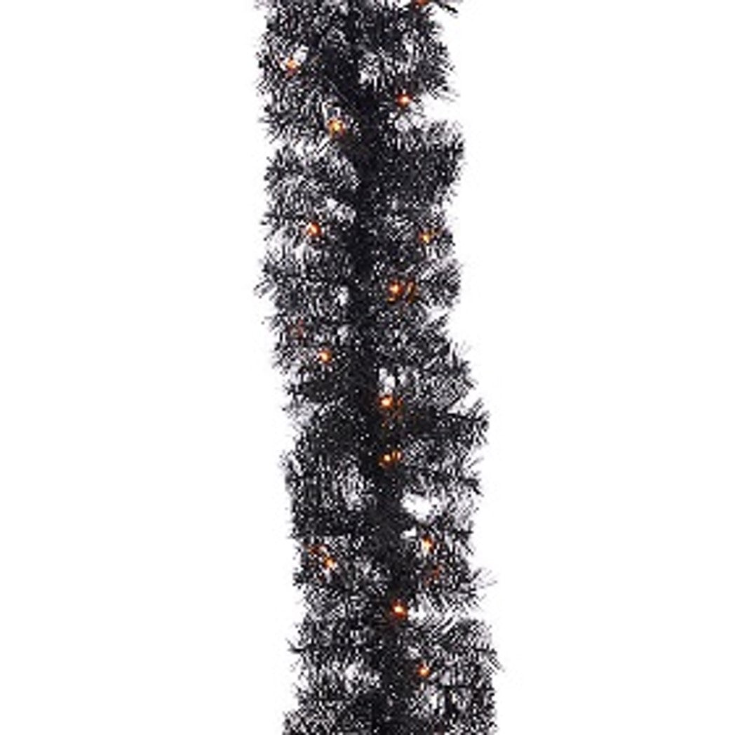 Gerson, 6' Halloween Black Garland, B/O
