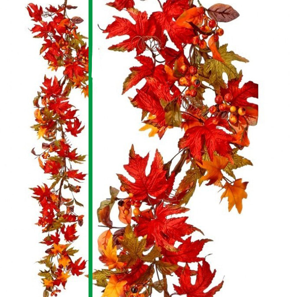 Regency,Harvest Berry Maple Oak Leaf Garland, 5'L