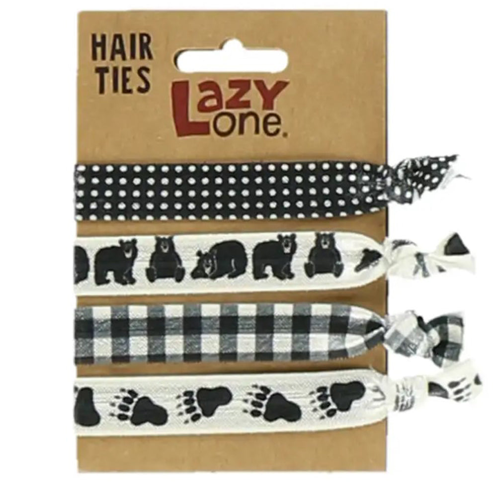 Lazy One, Black Bear Hair Tie Set