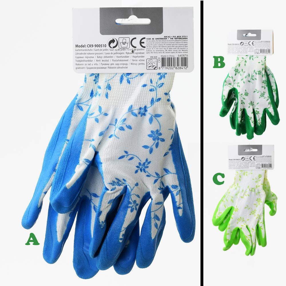 Pro Garden, Floral Latex Palm Garden Glove, Assorted and Sold Separately