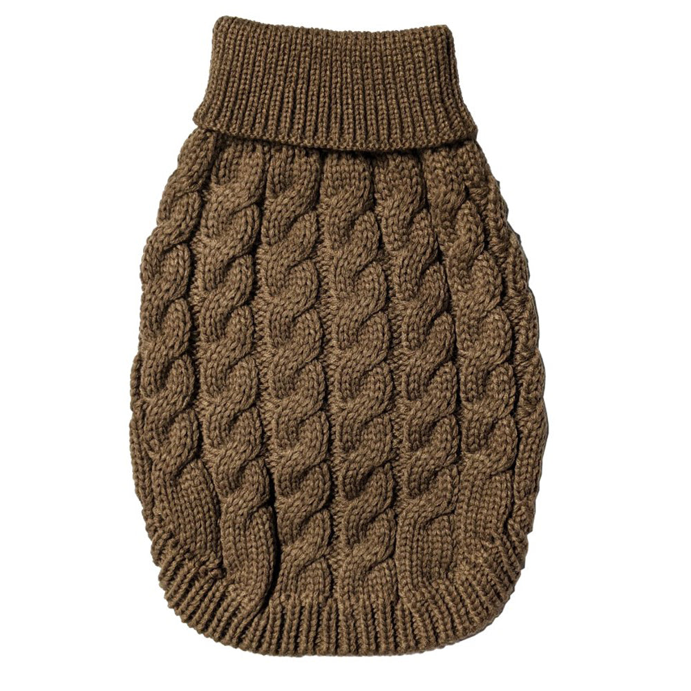 Cosmo, Chunky Cable Sweater, Brown