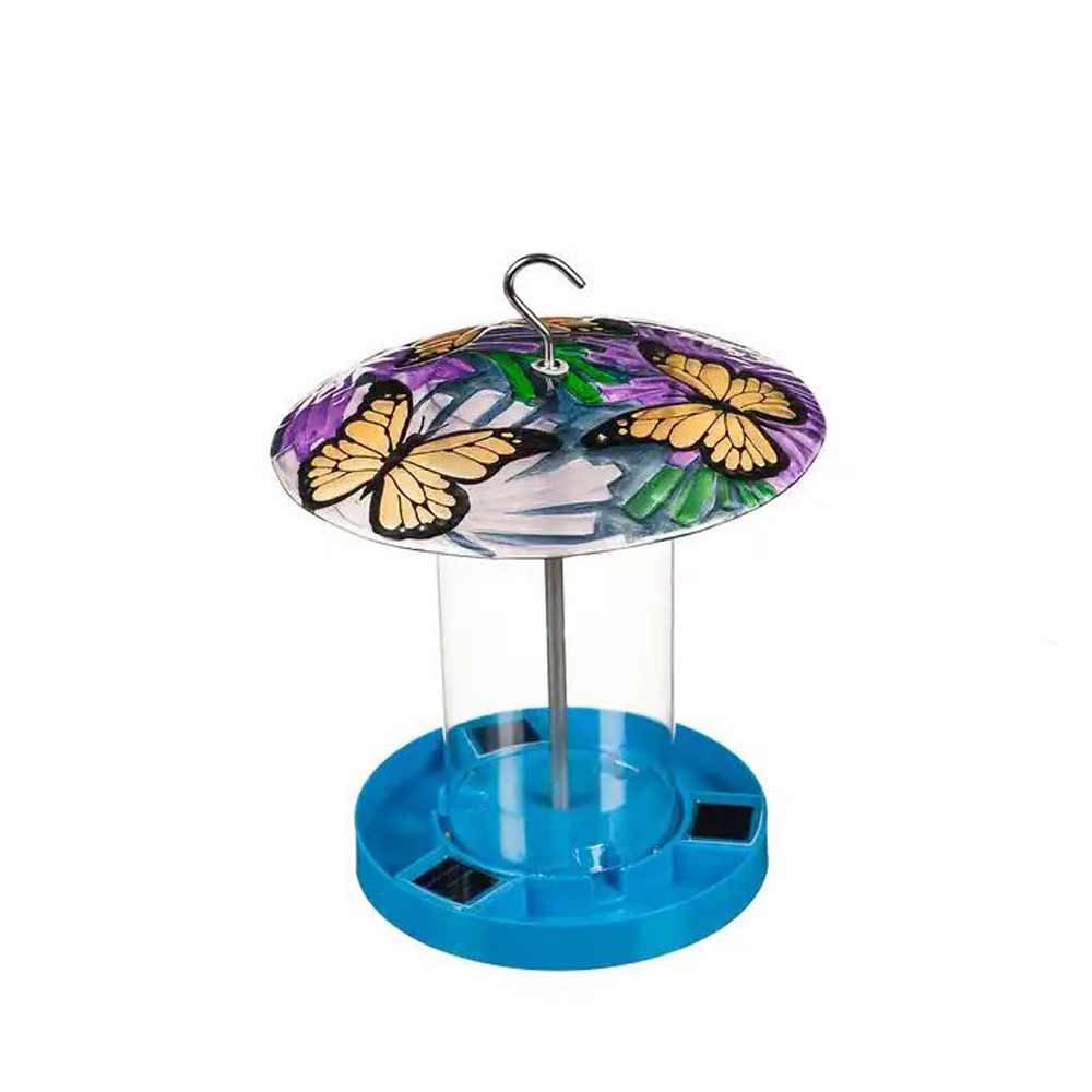 Evergreen, Solar Birdfeeder W/ Butterfly