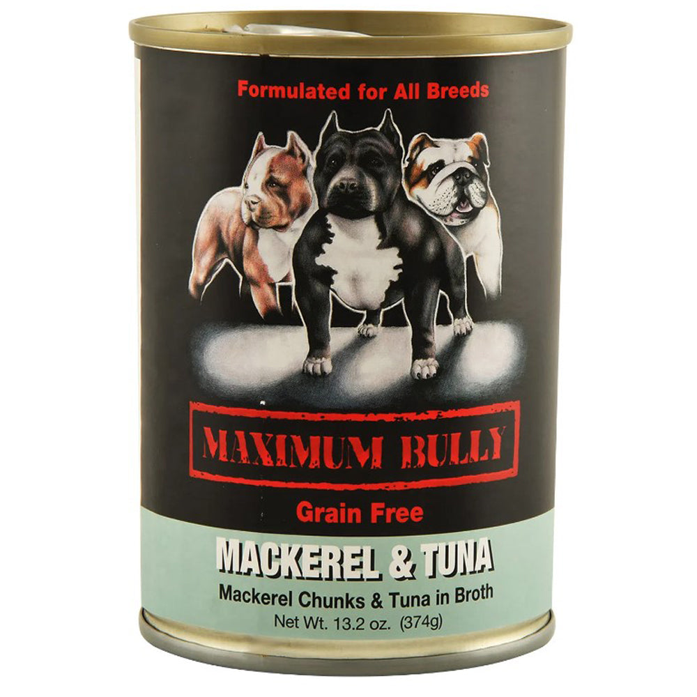 Maximum Bully, Mackerel/Tuna in Broth, 13.2 oz.