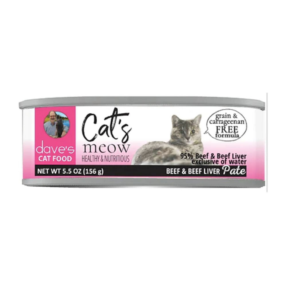 Dave's, Cat's Meow, 95% Beef/Beef Liver, 5.5 oz.