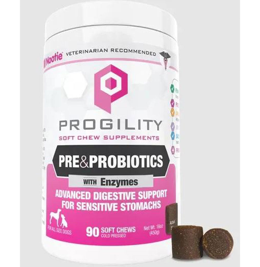 Nootie, Progility Pre & Probiotics/Enzymes, 90CT